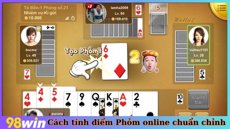 Cách tính điểm Phỏm online chuẩn chỉnh cho tân binh