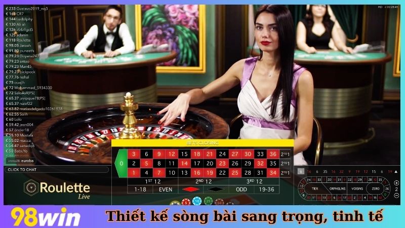 Thiết kế sòng bài sang trọng, tinh tế
